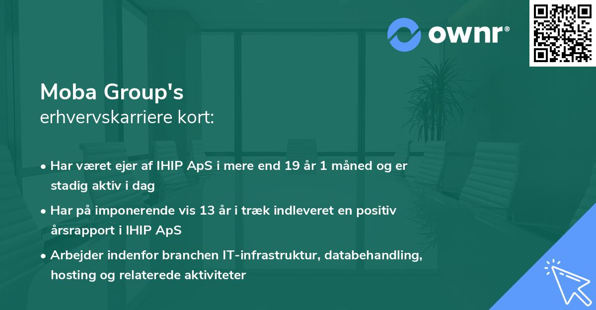 Moba Group's erhvervskarriere kort