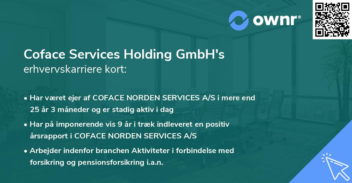 Coface Services Holding GmbH's erhvervskarriere kort
