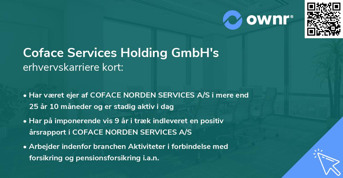 Coface Services Holding GmbH's erhvervskarriere kort