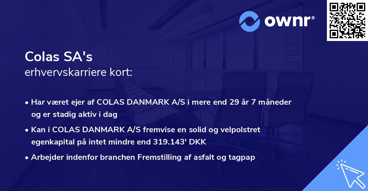 Colas SA's erhvervskarriere kort