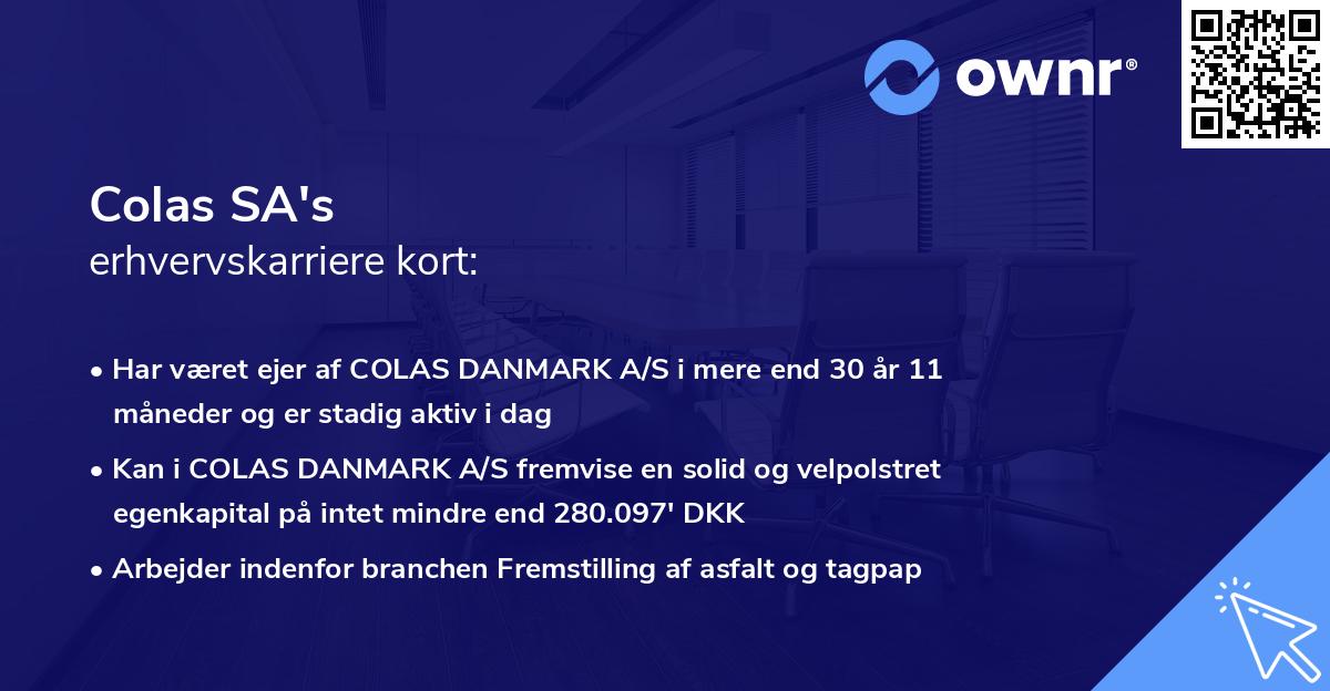 Colas SA's erhvervskarriere kort