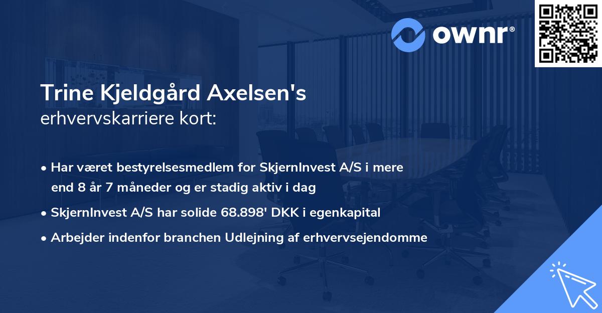 Trine Kjeldgård Axelsen's erhvervskarriere kort