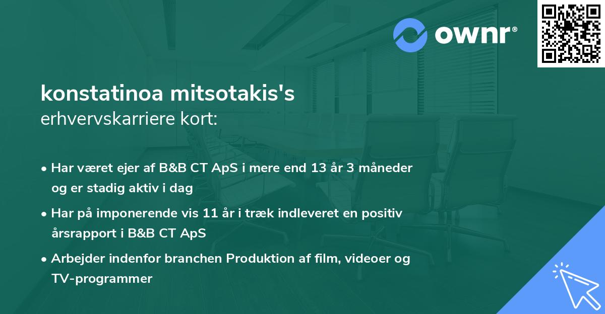 konstatinoa mitsotakis's erhvervskarriere kort