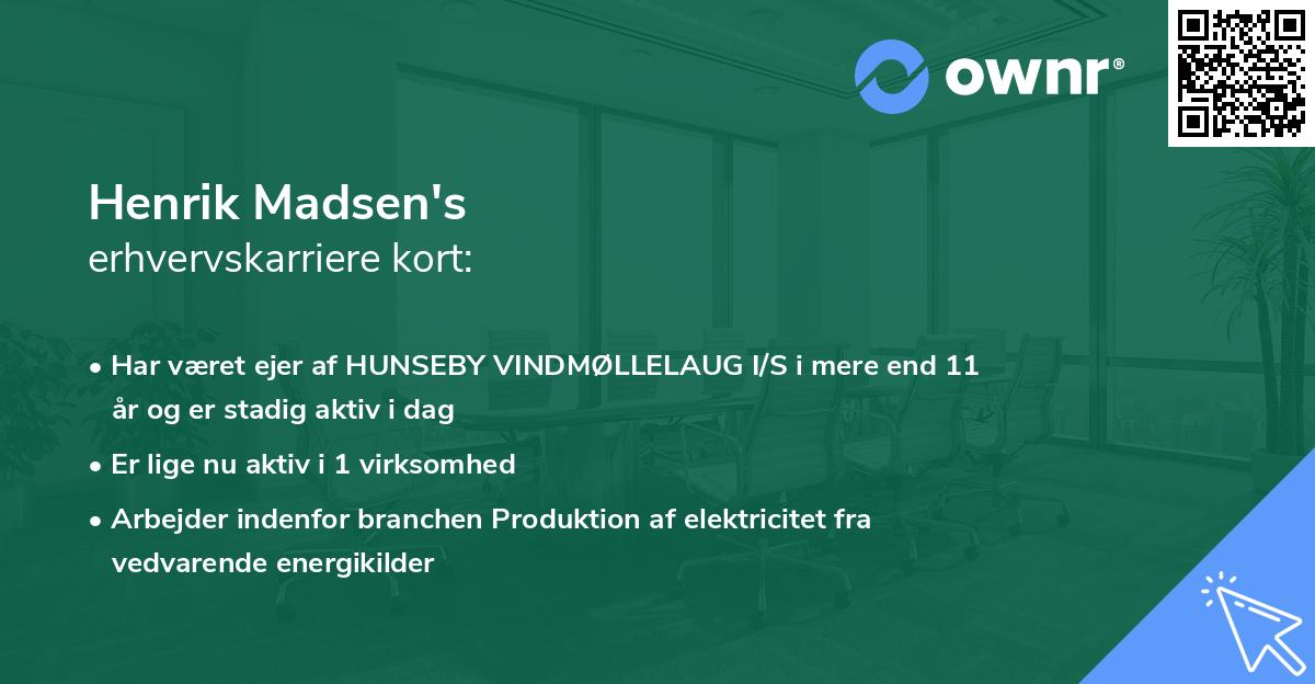 Henrik Madsen's erhvervskarriere kort