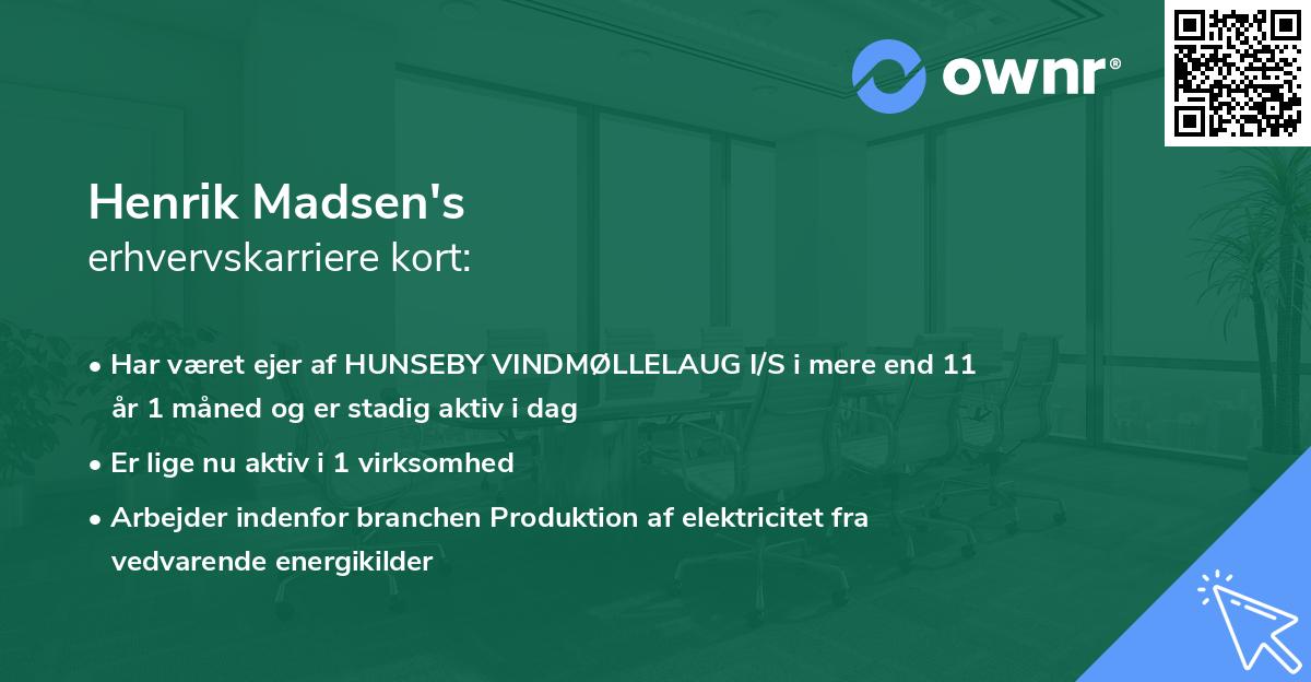 Henrik Madsen's erhvervskarriere kort
