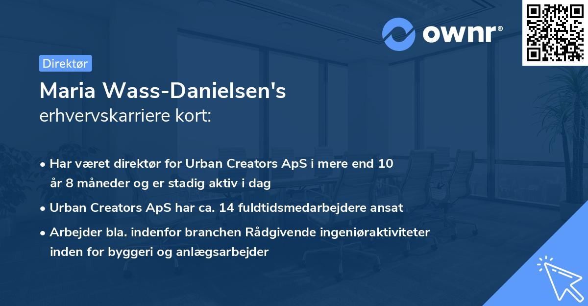 Maria Wass-Danielsen's erhvervskarriere kort