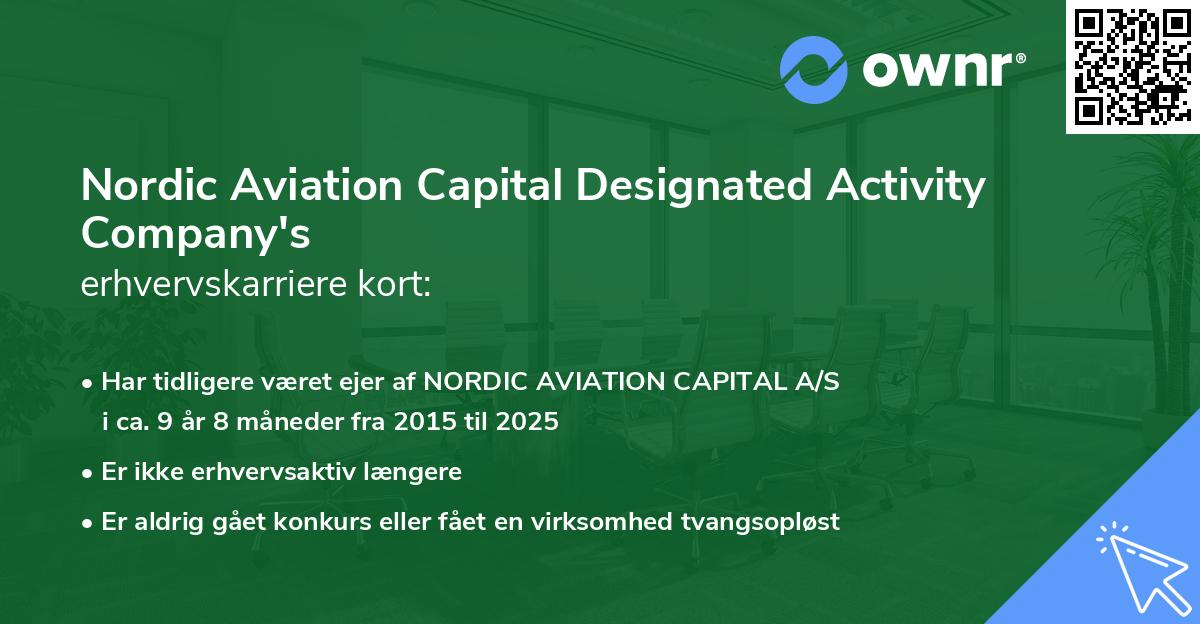 Nordic Aviation Capital Designated Activity Company's erhvervskarriere kort