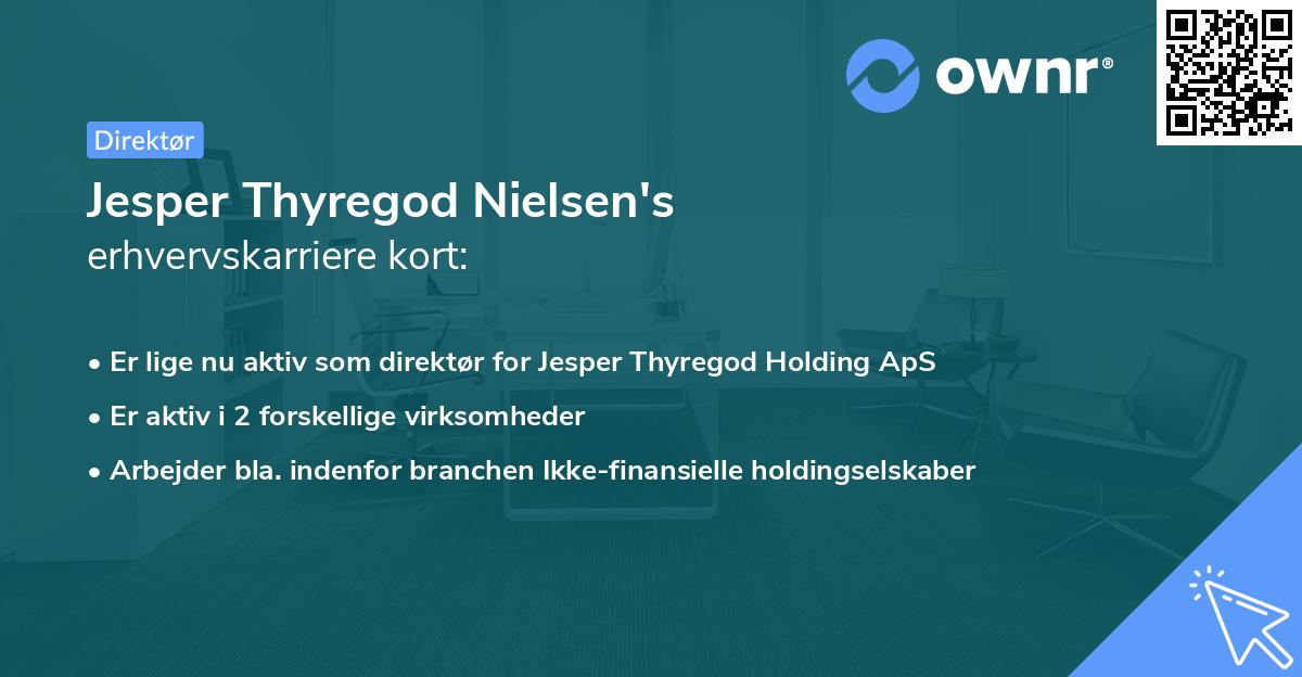 Jesper Thyregod Nielsen's erhvervskarriere kort