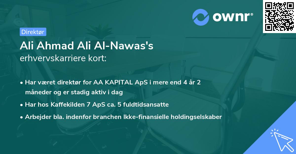 Ali Ahmad Ali Al-Nawas's erhvervskarriere kort