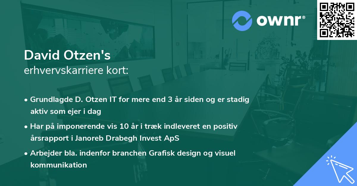 David Otzen's erhvervskarriere kort