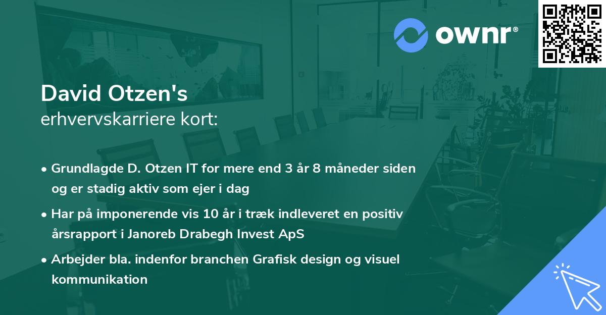 David Otzen's erhvervskarriere kort