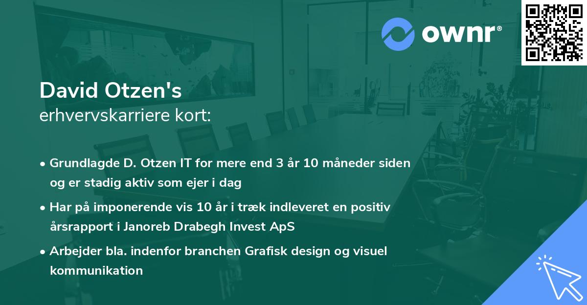 David Otzen's erhvervskarriere kort