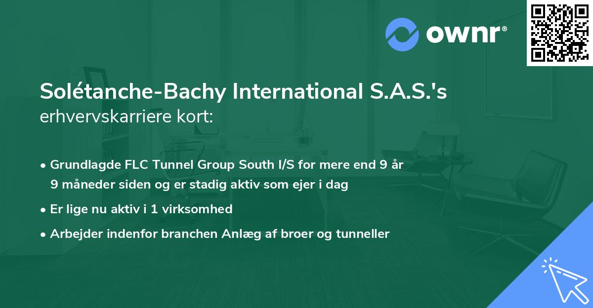 Solétanche-Bachy International S.A.S.'s erhvervskarriere kort