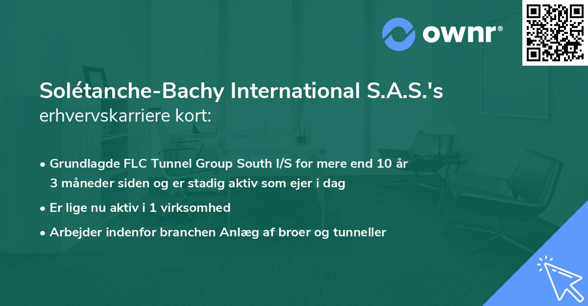 Solétanche-Bachy International S.A.S.'s erhvervskarriere kort