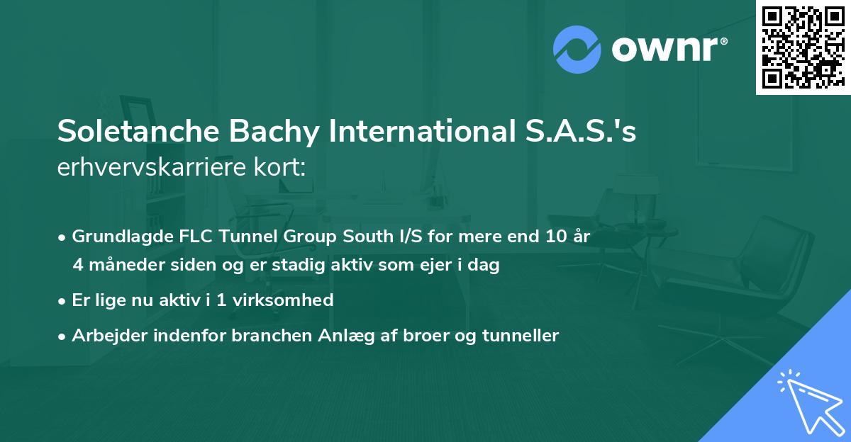 Soletanche Bachy International S.A.S.'s erhvervskarriere kort