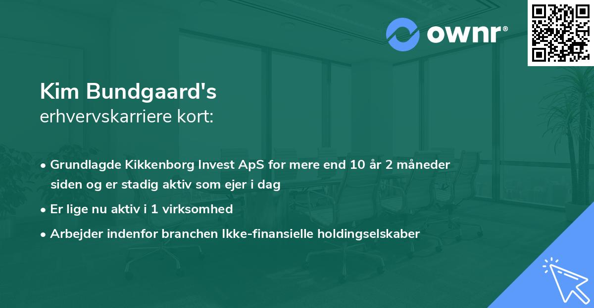 Kim Bundgaard's erhvervskarriere kort