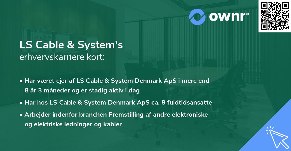 LS Cable & System's erhvervskarriere kort