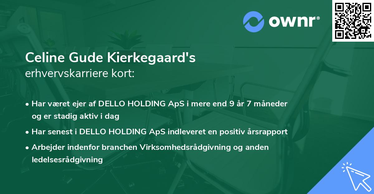 Celine Gude Kierkegaard's erhvervskarriere kort