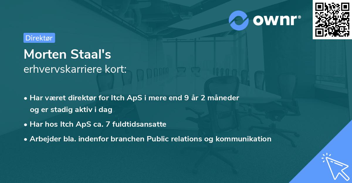 Morten Staal's erhvervskarriere kort