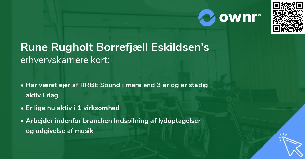 Rune Rugholt Borrefjæll Eskildsen's erhvervskarriere kort