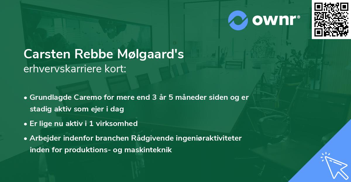 Carsten Rebbe Mølgaard's erhvervskarriere kort