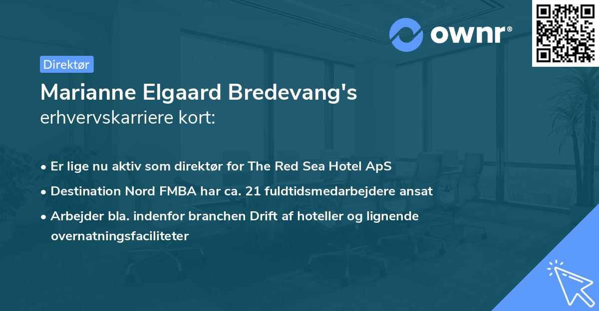 Marianne Elgaard Bredevang's erhvervskarriere kort