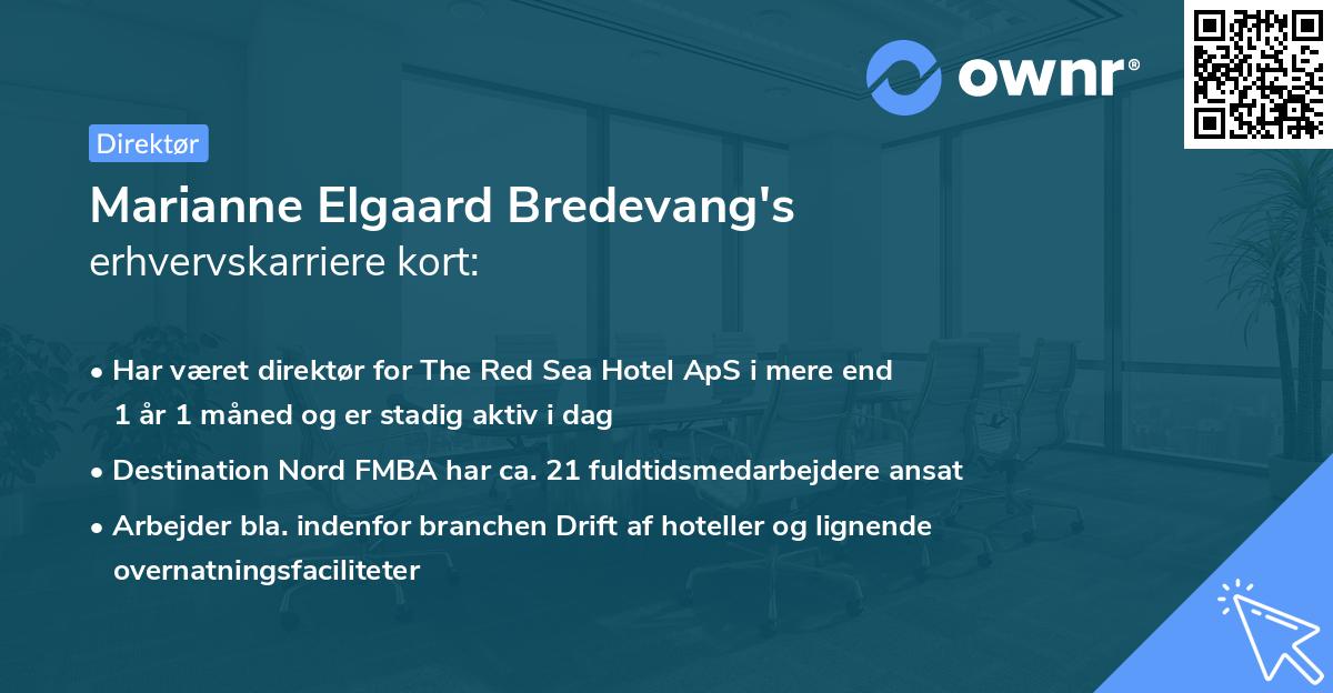 Marianne Elgaard Bredevang's erhvervskarriere kort