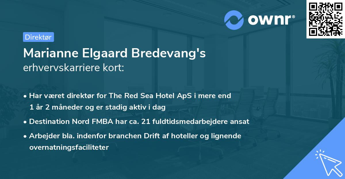 Marianne Elgaard Bredevang's erhvervskarriere kort