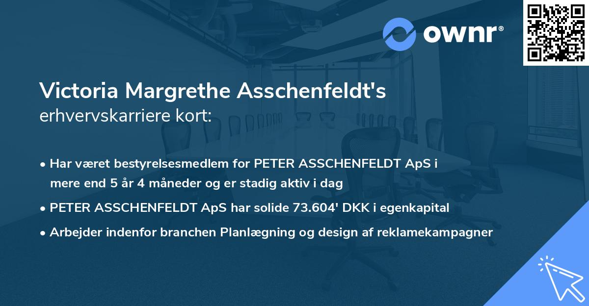 Victoria Margrethe Asschenfeldt's erhvervskarriere kort