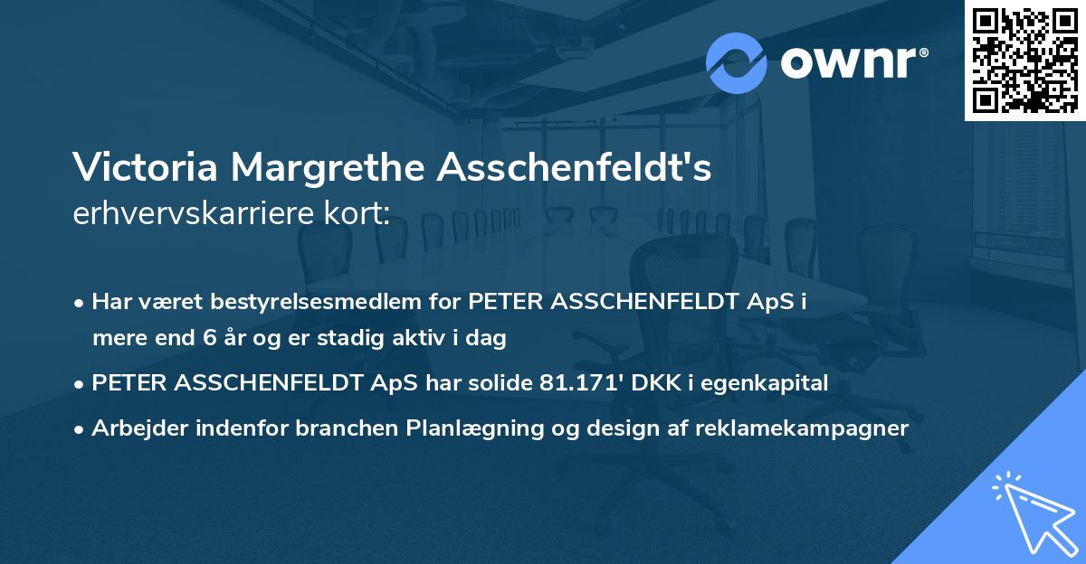 Victoria Margrethe Asschenfeldt's erhvervskarriere kort
