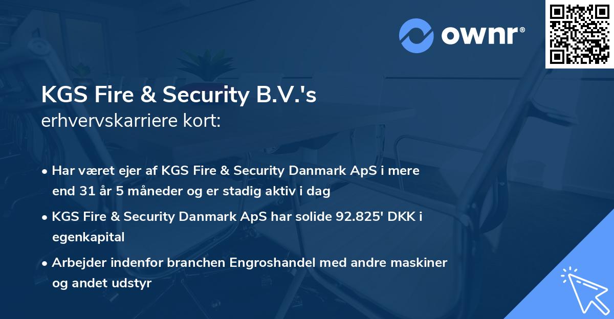 KGS Fire & Security B.V.'s erhvervskarriere kort