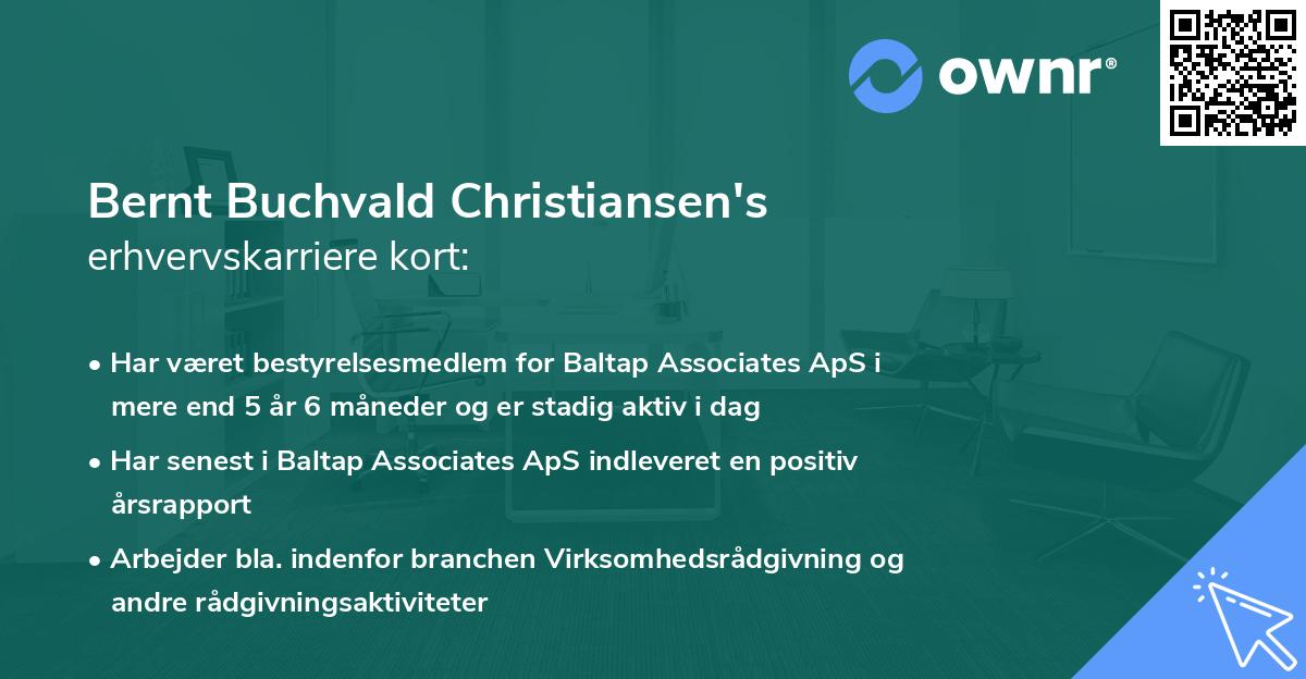 Bernt Buchvald Christiansen's erhvervskarriere kort