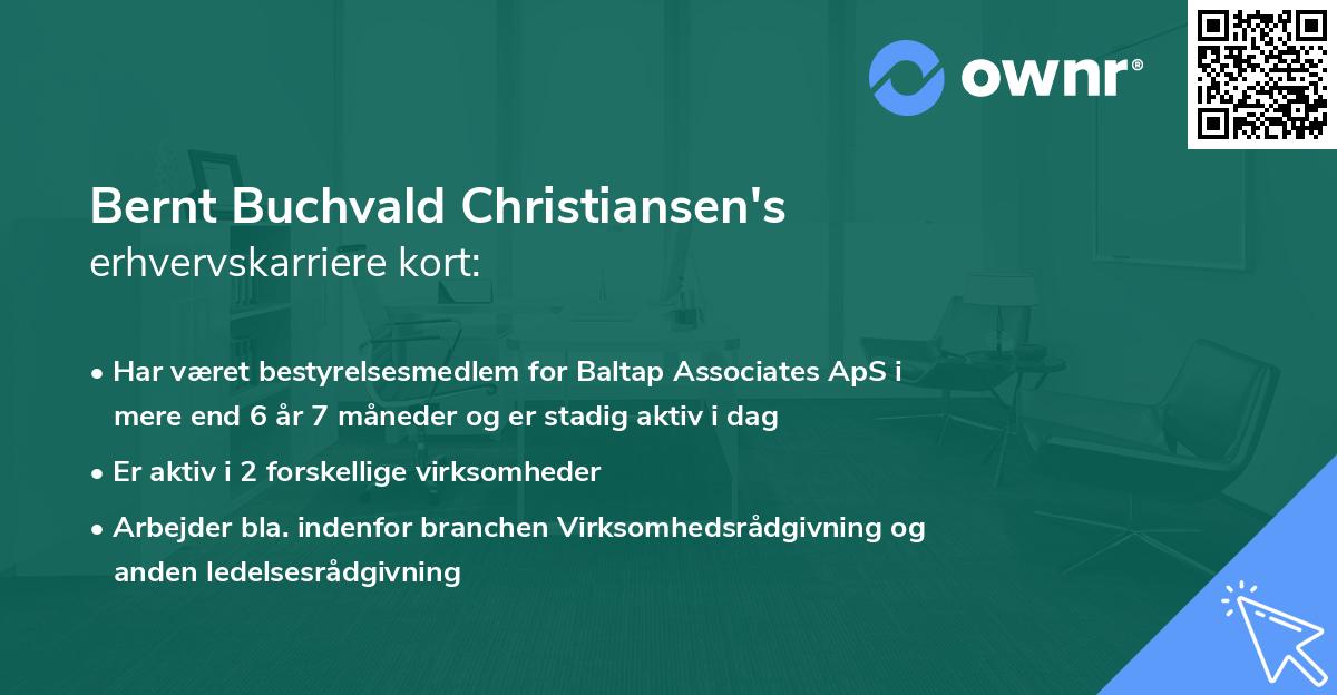 Bernt Buchvald Christiansen's erhvervskarriere kort
