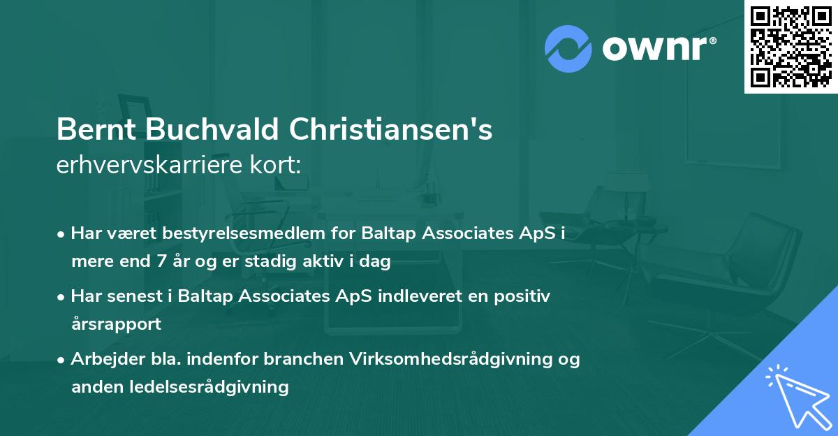Bernt Buchvald Christiansen's erhvervskarriere kort