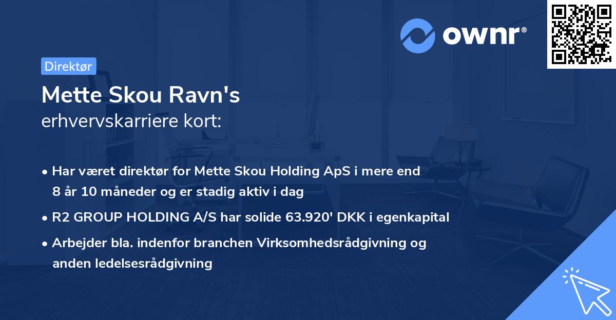 Mette Skou Ravn's erhvervskarriere kort