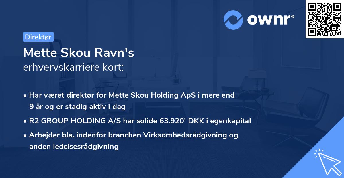 Mette Skou Ravn's erhvervskarriere kort