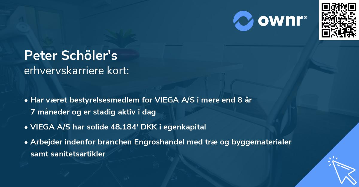 Peter Schöler's erhvervskarriere kort