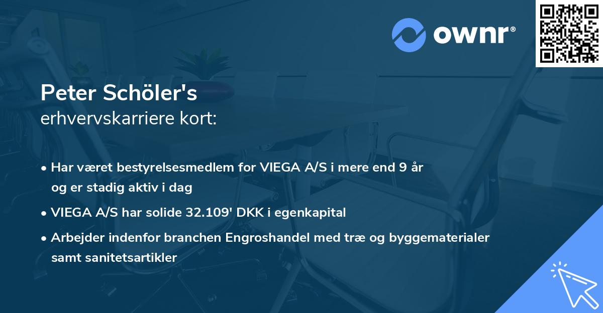 Peter Schöler's erhvervskarriere kort
