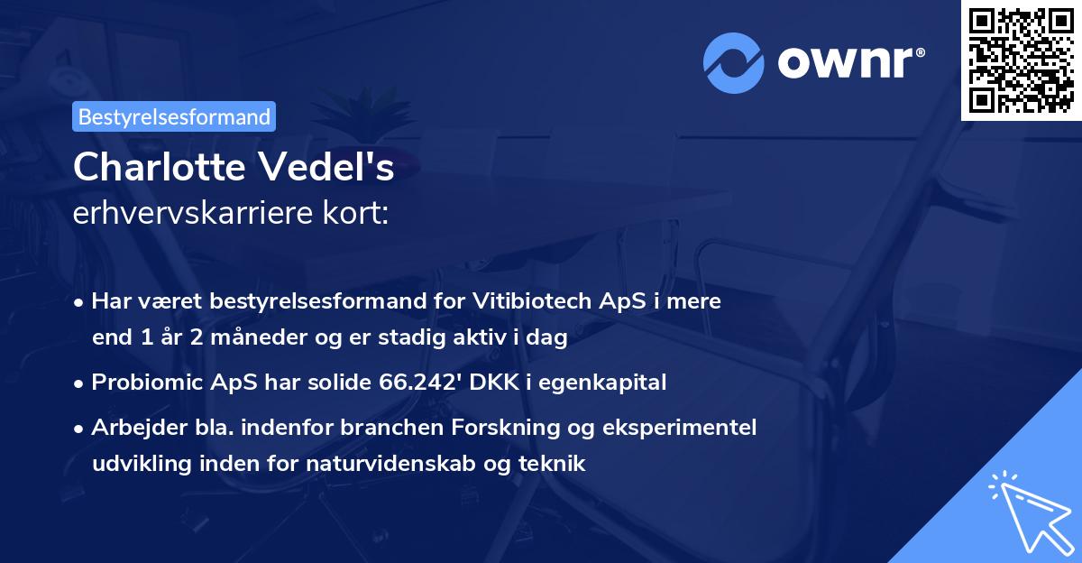 Charlotte Vedel's erhvervskarriere kort