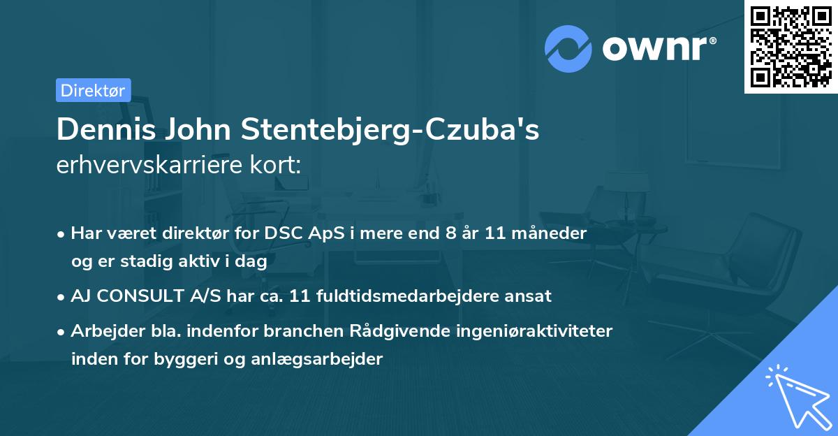 Dennis John Stentebjerg-Czuba's erhvervskarriere kort