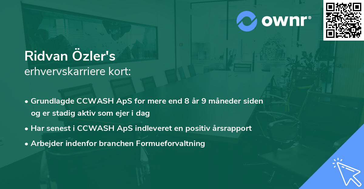 Ridvan Özler's erhvervskarriere kort