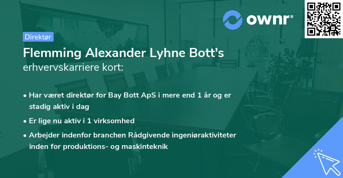 Flemming Alexander Lyhne Bott's erhvervskarriere kort