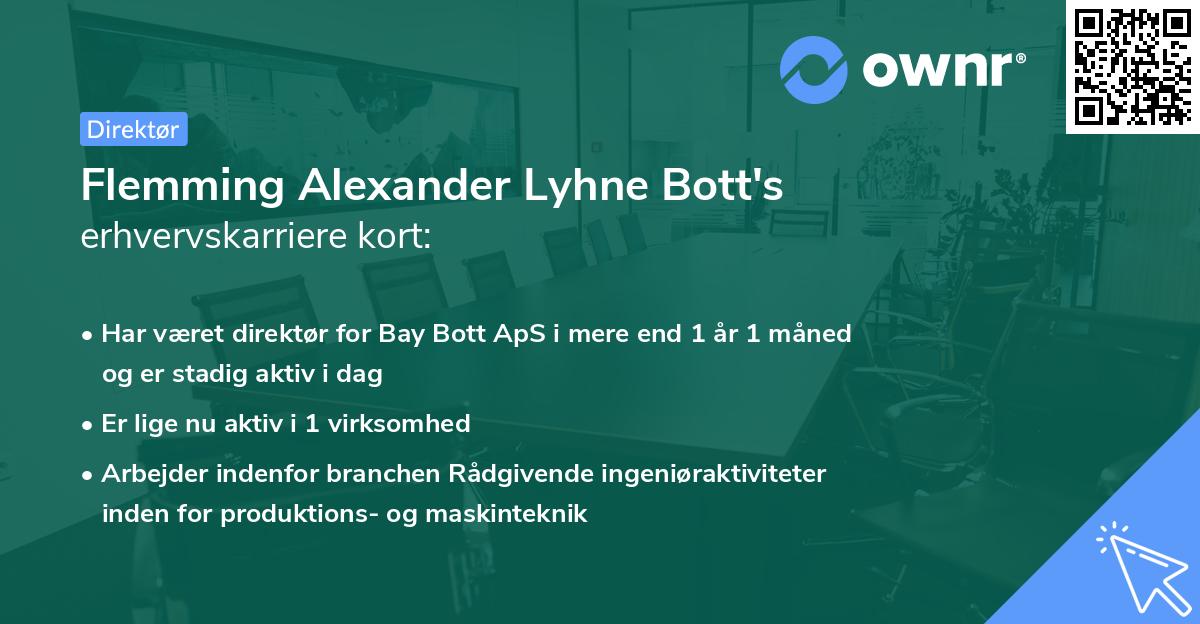 Flemming Alexander Lyhne Bott's erhvervskarriere kort