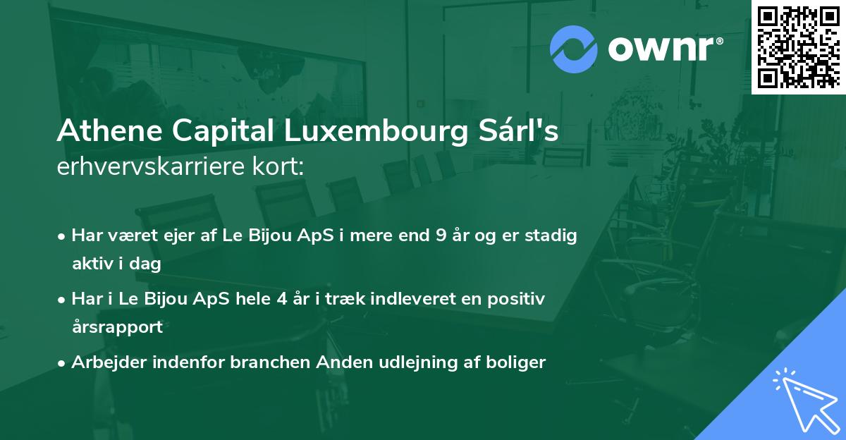 Athene Capital Luxembourg Sárl's erhvervskarriere kort