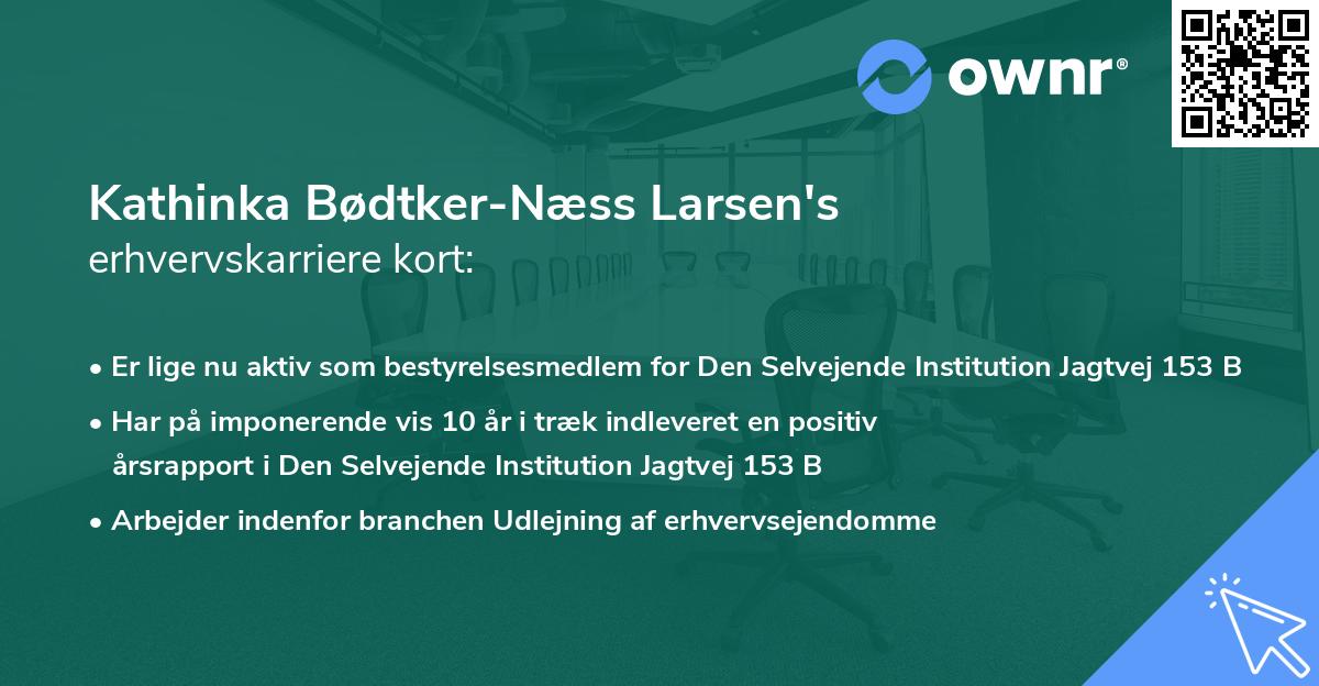 Kathinka Bødtker-Næss Larsen's erhvervskarriere kort