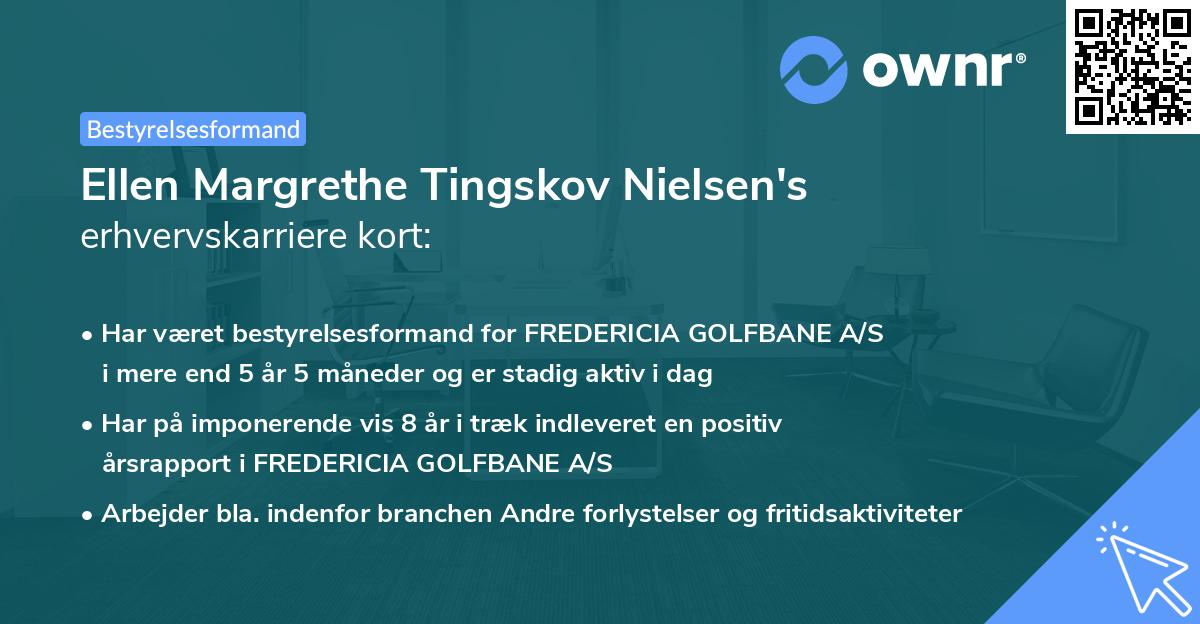 Ellen Margrethe Tingskov Nielsen's erhvervskarriere kort