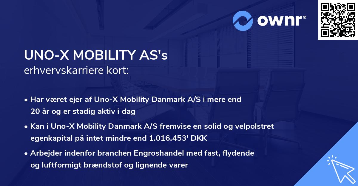 UNO-X MOBILITY AS's erhvervskarriere kort