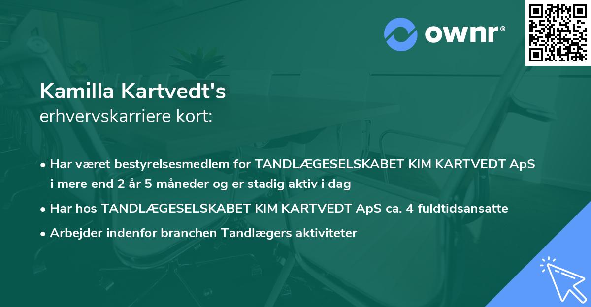 Kamilla Kartvedt's erhvervskarriere kort
