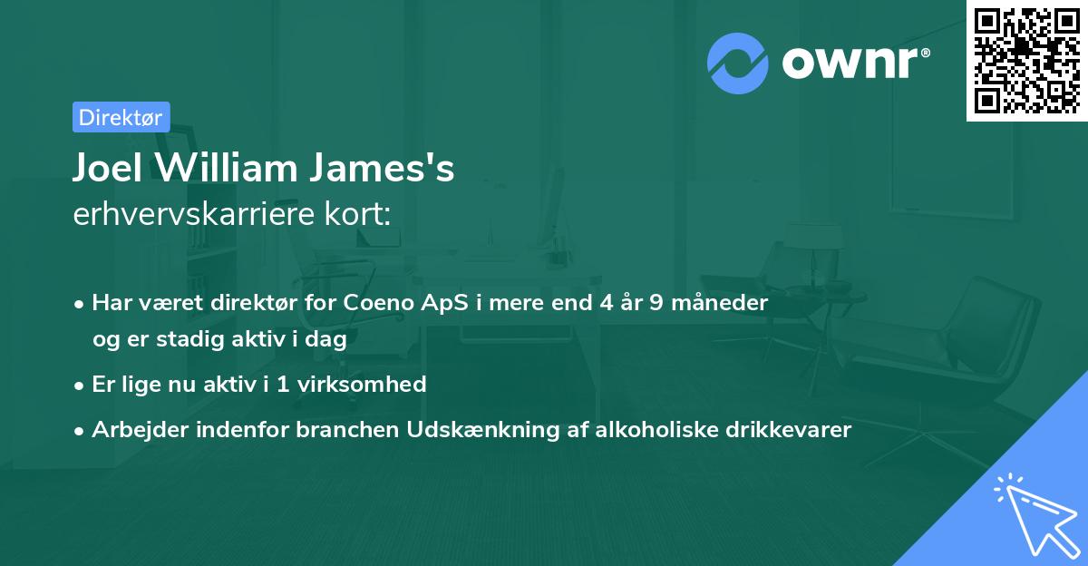 Joel William James's erhvervskarriere kort