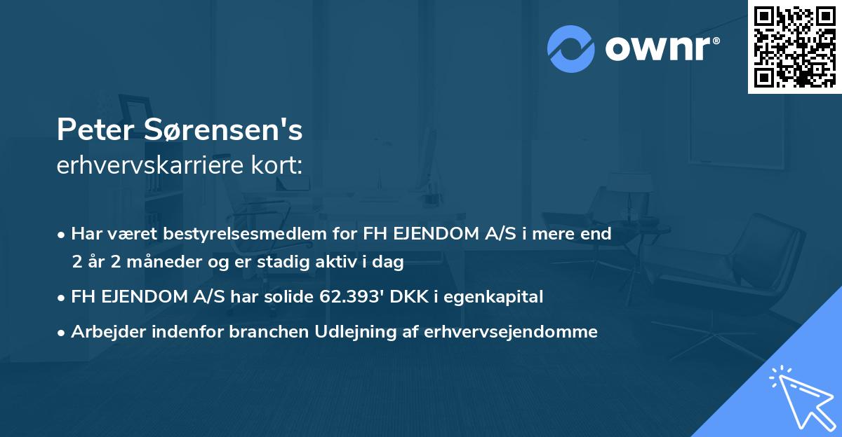 Peter Sørensen's erhvervskarriere kort